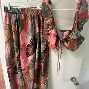 SHEIN skirt and tie top set